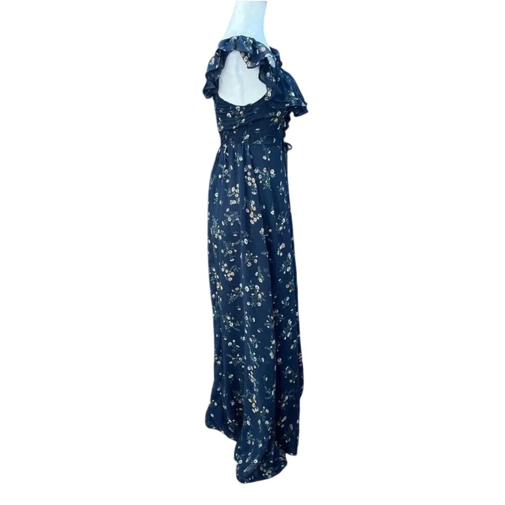 VICI Wagner Floral Off The Shoulder Lace Up Maxi Dress Size Small - Picture 4 of 14